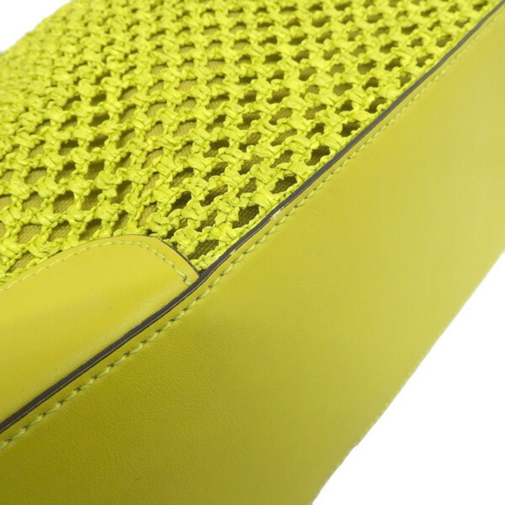 JIMMY CHOO Jimmy Choo Raffia Nine2Five Tote Bag Lime - Picture 4 of 8